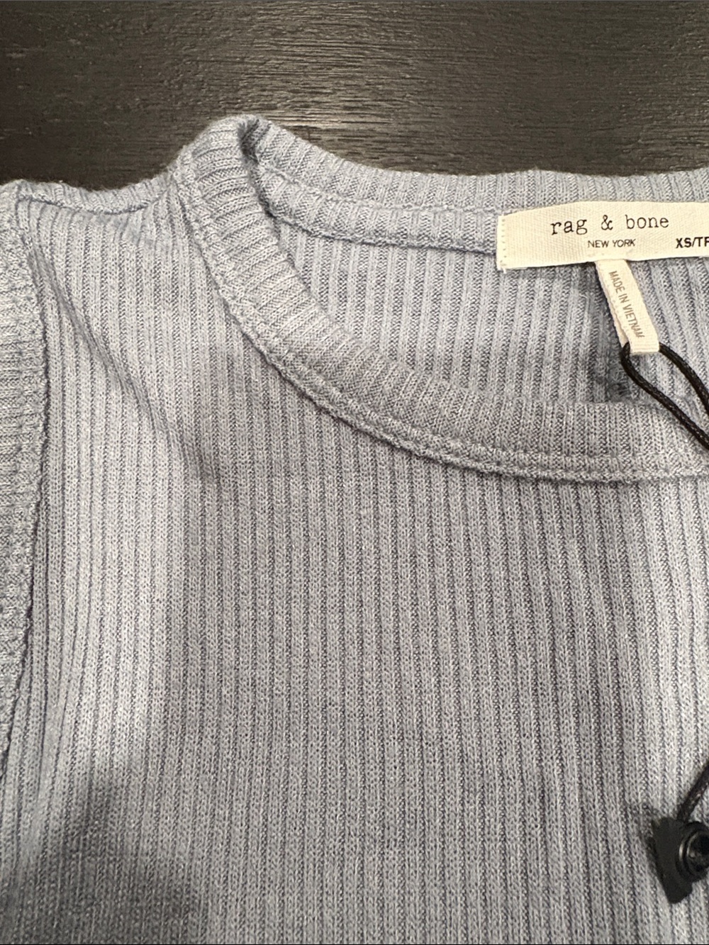 rag & bone Light Blue Ribbed Tank XS- - Picture 2 of 3